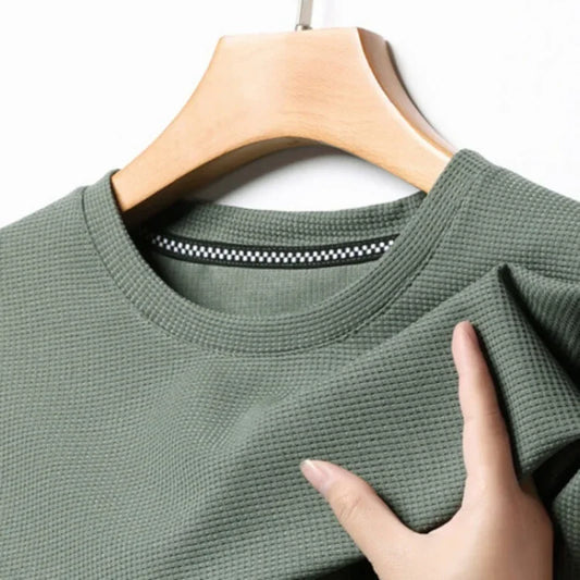 Camiseta Waffle Masculina Premium – Conforto Texturizado para o Verão
