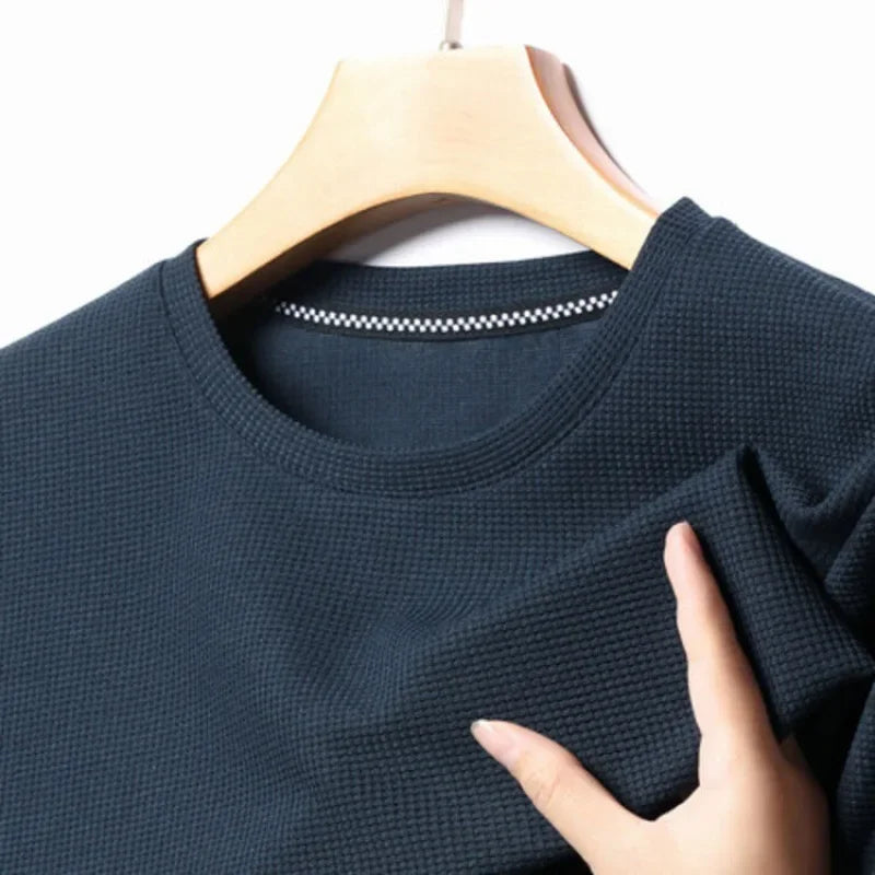 Camiseta Waffle Masculina Premium – Conforto Texturizado para o Verão