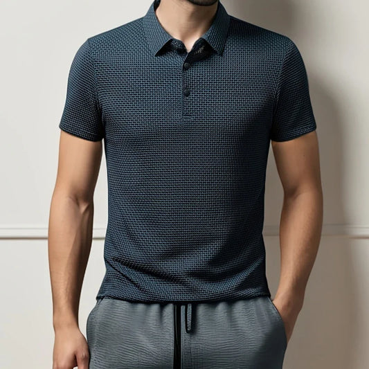 Polo Bone Flower Masculina Premium – Elegância Casual para o Verão