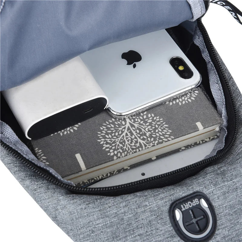 Bolsa Transversal Masculina Impermeável – Oxford, Estilo Coreano e Multifuncional