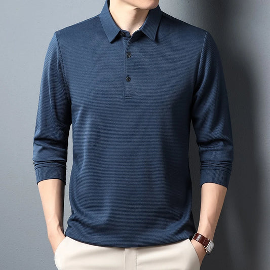 Polo Masculina Manga Longa Premium – Conforto e Elegância Business Casual