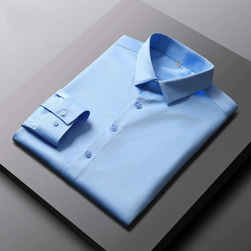 Camisa Masculina Social Casual Premium – Manga Longa Antiamasso e Elegante