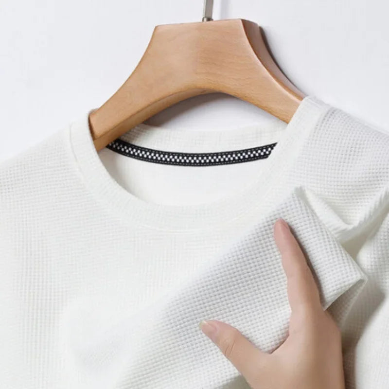 Camiseta Waffle Masculina Premium – Conforto Texturizado para o Verão