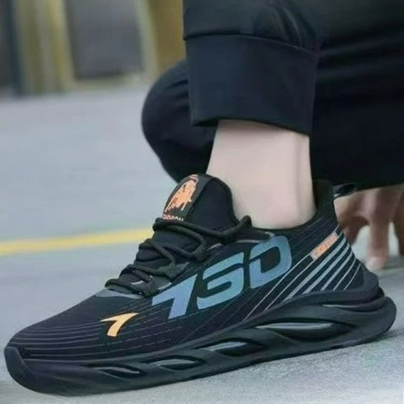 Tênis Masculino Casual Esportivo em Mesh Respirável – Leve, Antiderrapante e Confortável para Caminhada, Corrida e Dia a Dia.