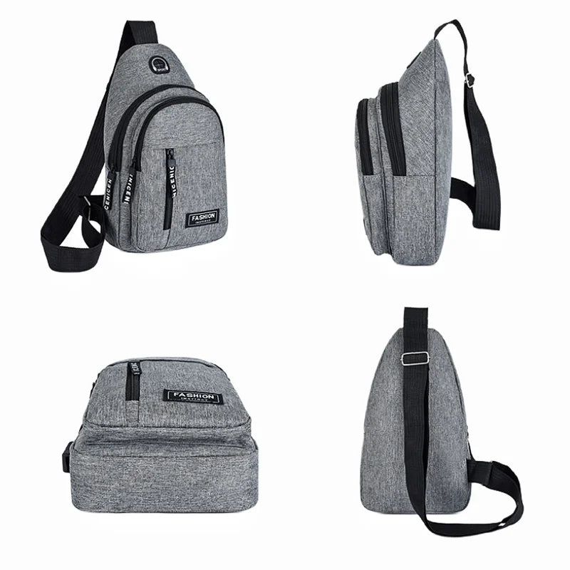 Bolsa Transversal Masculina Impermeável – Oxford, Estilo Coreano e Multifuncional