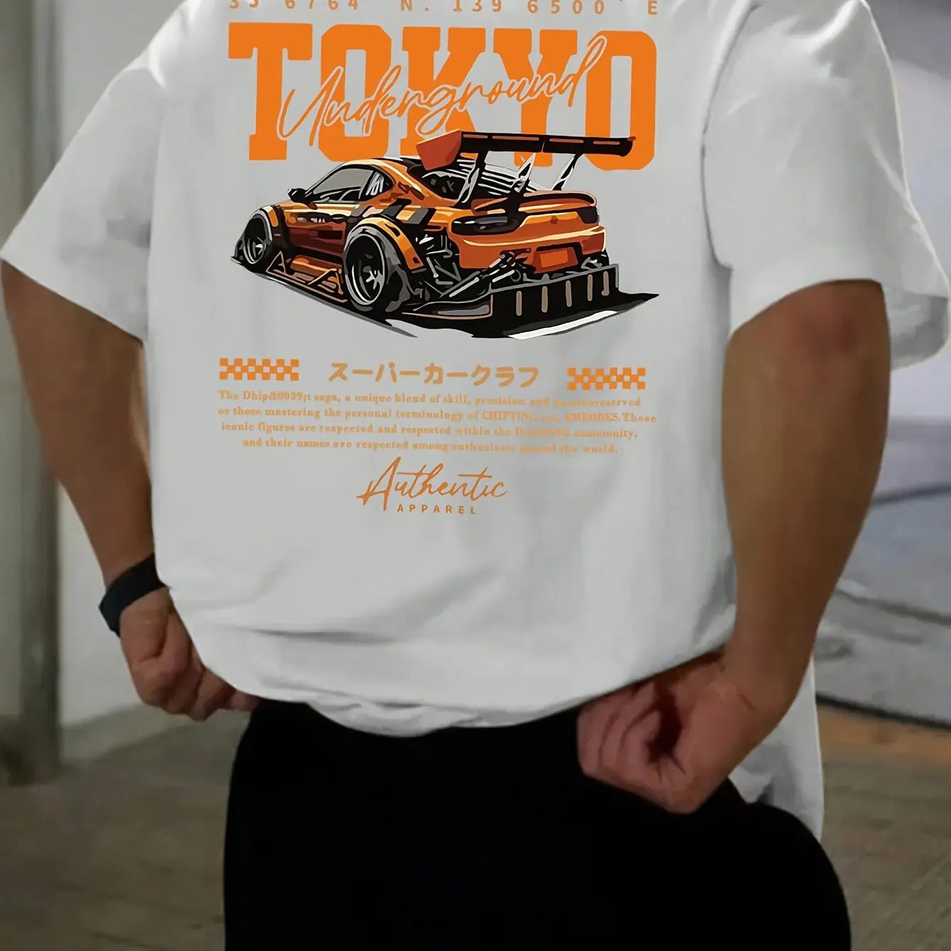 Camiseta Tokyo Urban Oversized Masculina em Algodão Premium – Estilo Japonês Casual Streetwear