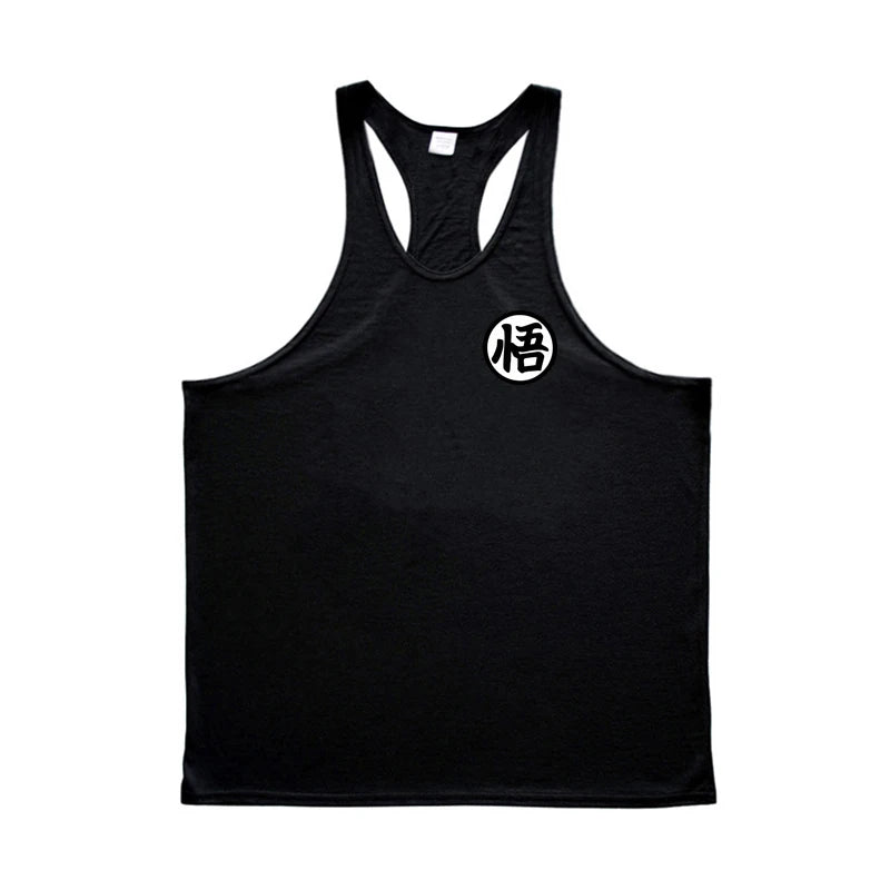 Regata Masculina Stringer Anime Gym – Cavada Fitness Estilo Streetwear para Treino e Academia