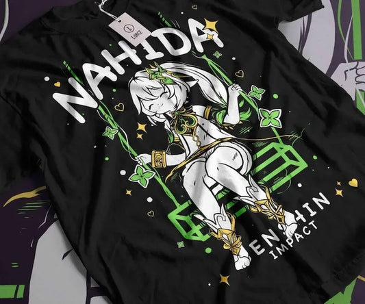 Camisa Oversized Nahida Genshin Impact Unissex – Camiseta Streetwear Premium em Algodão