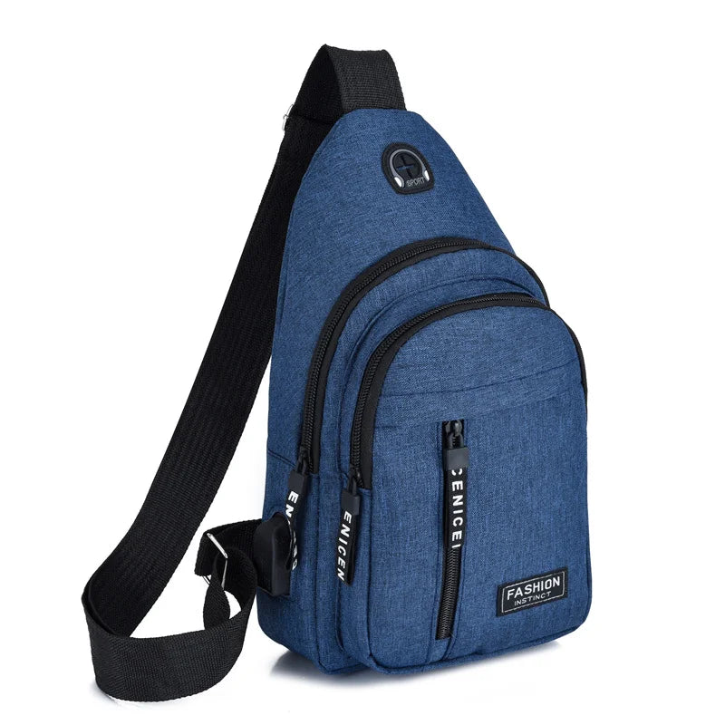 Bolsa Transversal Masculina Impermeável – Oxford, Estilo Coreano e Multifuncional