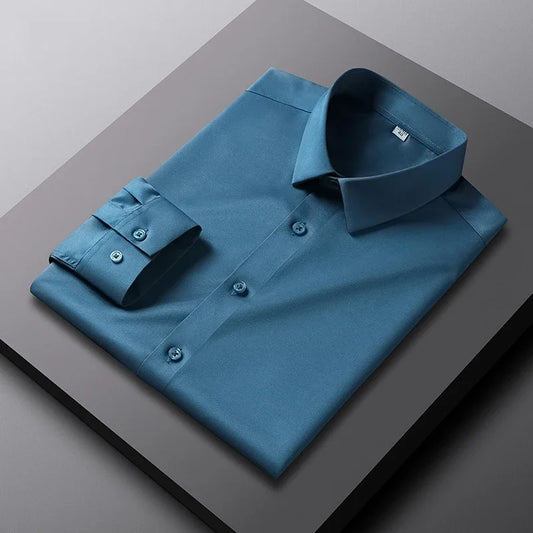 Camisa Masculina Social Casual Premium – Manga Longa Antiamasso e Elegante