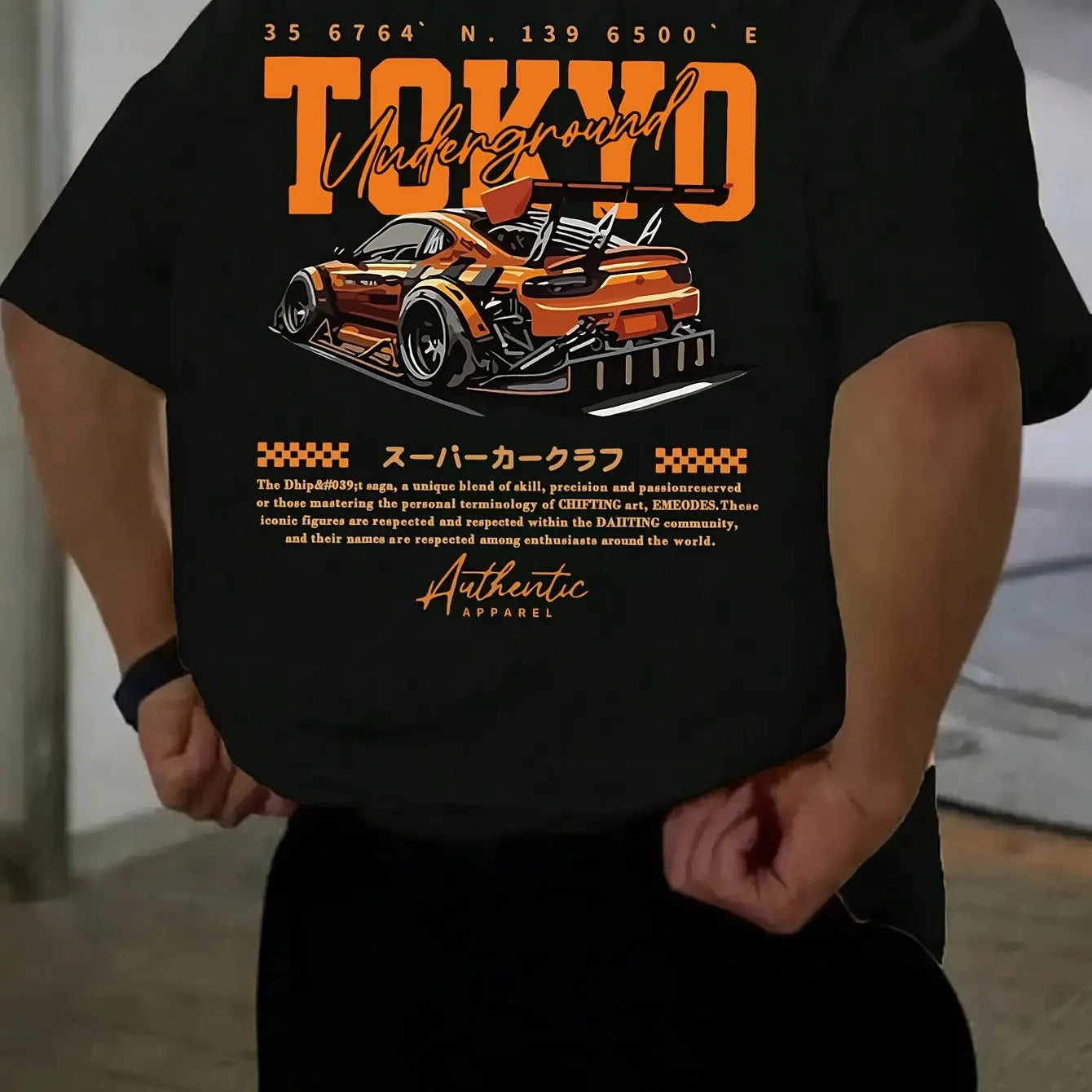 Camiseta Tokyo Urban Oversized Masculina em Algodão Premium – Estilo Japonês Casual Streetwear