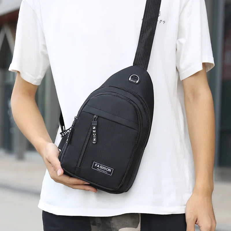 Bolsa Transversal Masculina Impermeável – Oxford, Estilo Coreano e Multifuncional