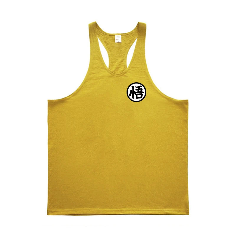Regata Masculina Stringer Anime Gym – Cavada Fitness Estilo Streetwear para Treino e Academia