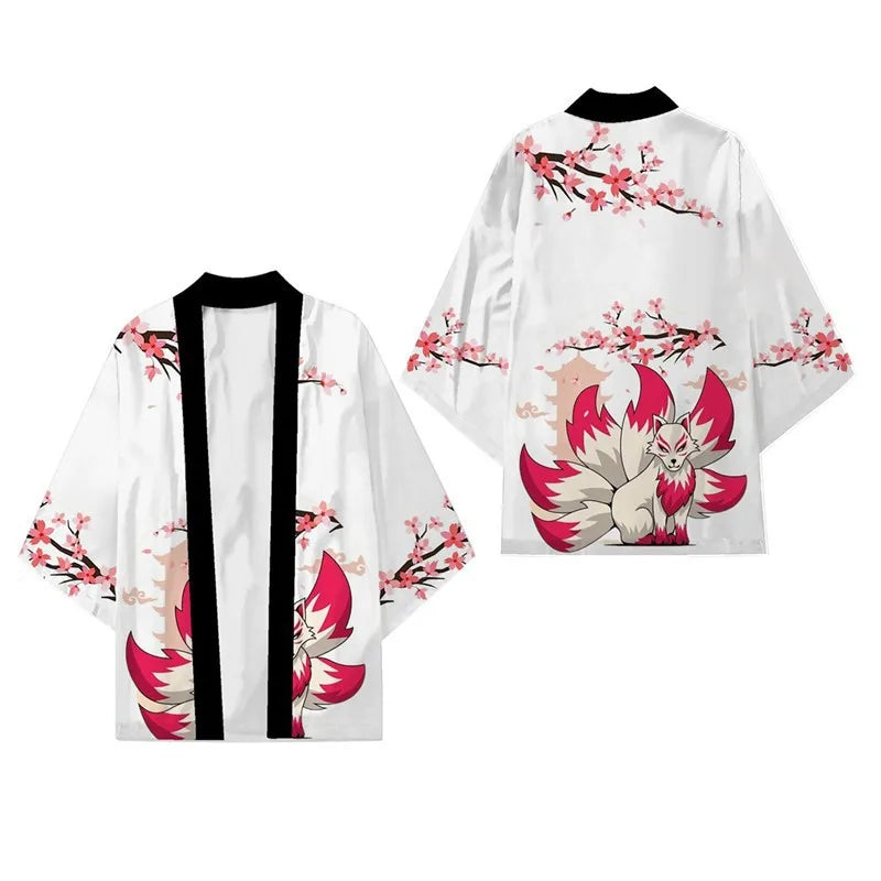 Kimono Japonês Masculino Oversized 3XG ao 5XG Haori Samurai com Estampa de Dragão Estilo Tradicional Cosplay