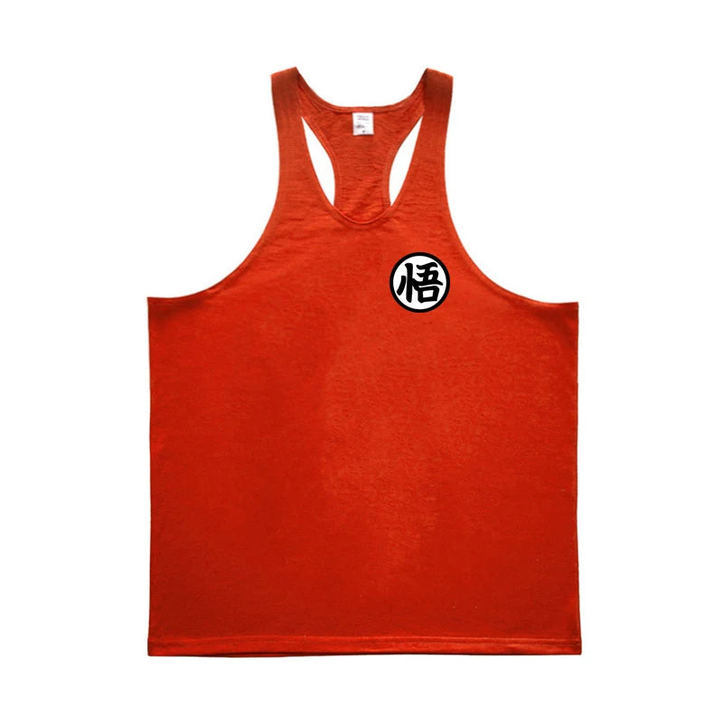 Regata Masculina Stringer Anime Gym – Cavada Fitness Estilo Streetwear para Treino e Academia