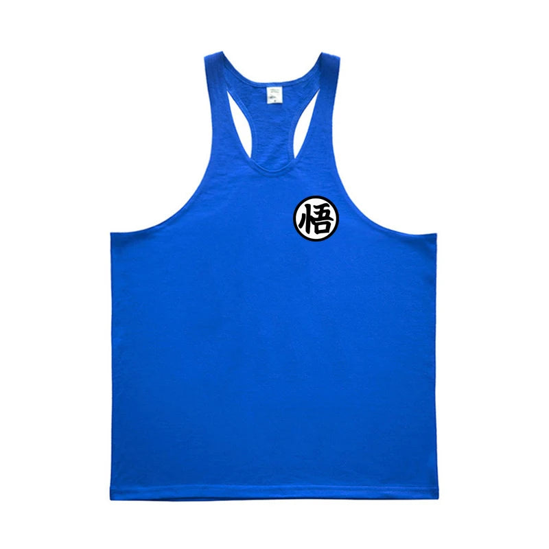 Regata Masculina Stringer Anime Gym – Cavada Fitness Estilo Streetwear para Treino e Academia