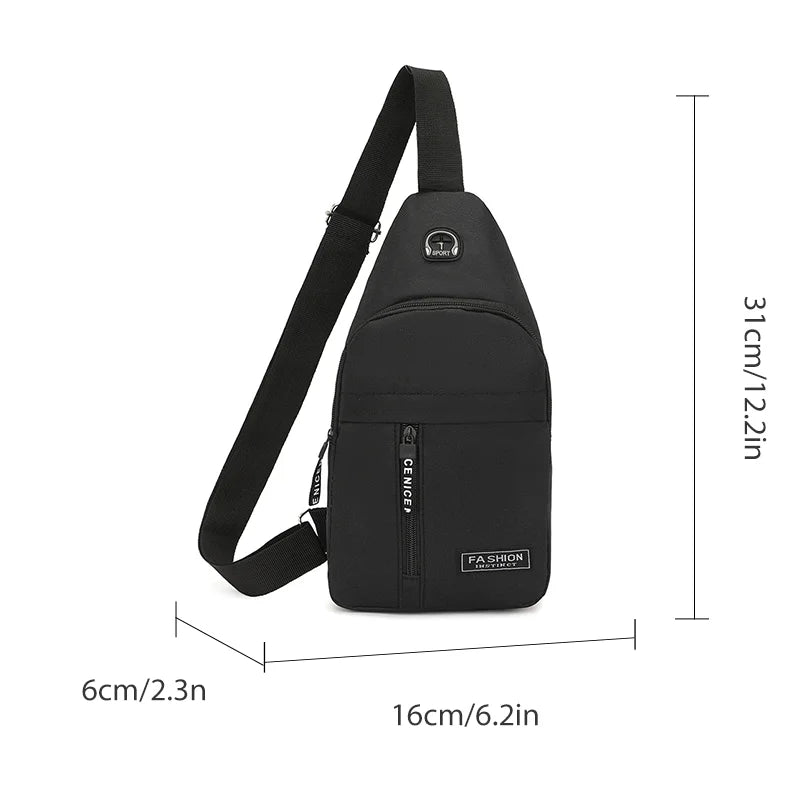 Bolsa Transversal Oxford Masculina – Design Moderno e Versatilidade Urbana
