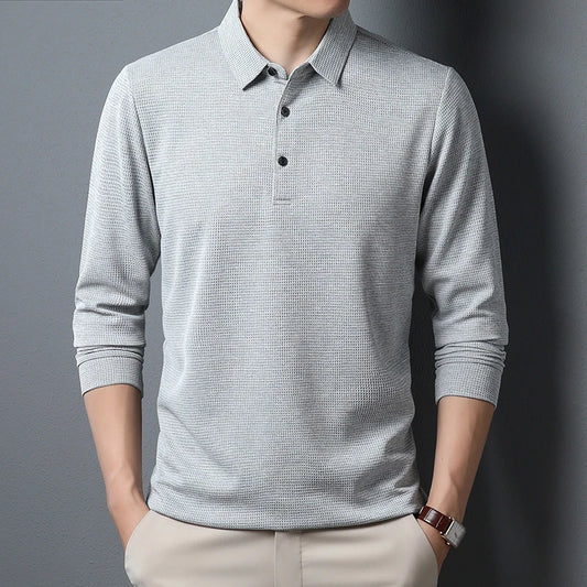 Polo Masculina Manga Longa Premium – Conforto e Elegância Business Casual