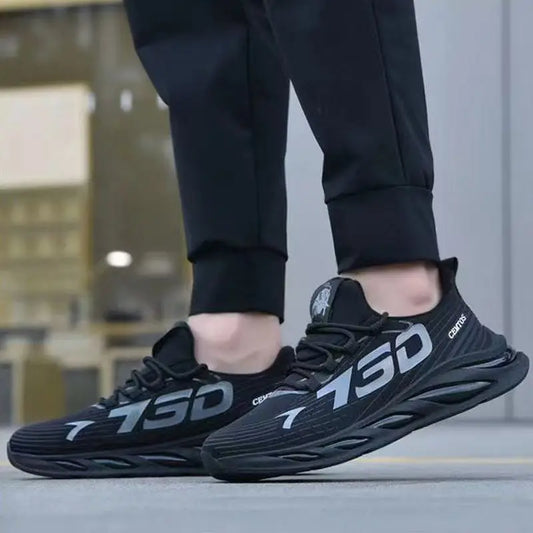 Tênis Masculino Casual Esportivo em Mesh Respirável – Leve, Antiderrapante e Confortável para Caminhada, Corrida e Dia a Dia.