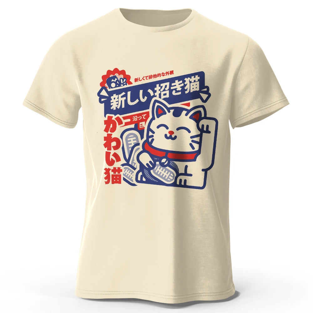 Camiseta Anime Kawaii Unissex de Algodão 100% | Camisa Harajuku Estampada Macia e Respirável