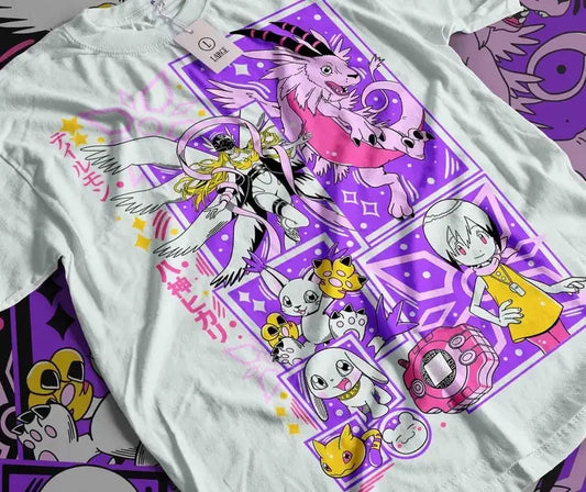 Camiseta Gatomon Evolution Premium – Estampa Digimon Streetwear Masculina
