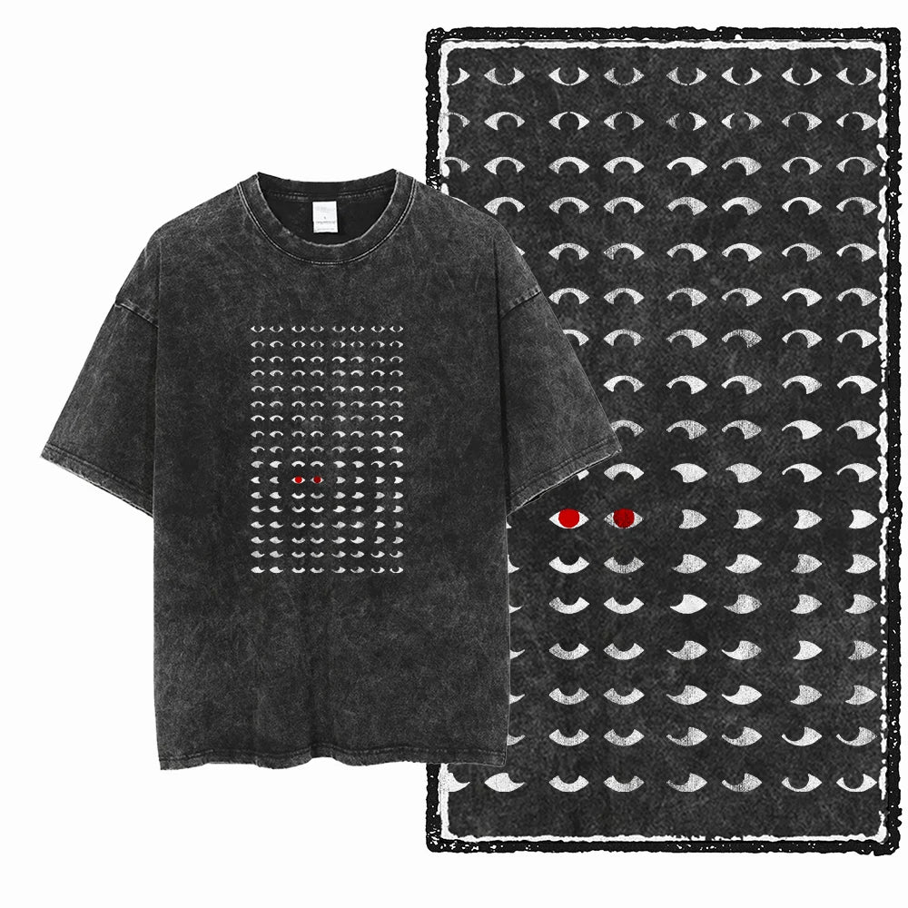 Camiseta Unissex Acid Washed – Estampa Gato, Streetwear Premium e Oversized
