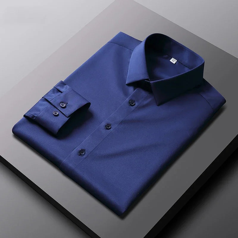 Camisa Masculina Social Casual Premium – Manga Longa Antiamasso e Elegante
