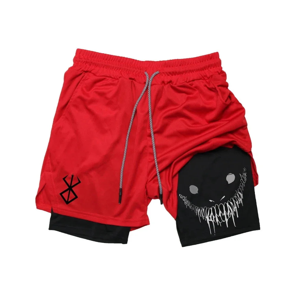 Bermuda Esportiva Masculina 2 em 1 de Secagem Rápida | Shorts para Academia Corrida e Treino Fitness